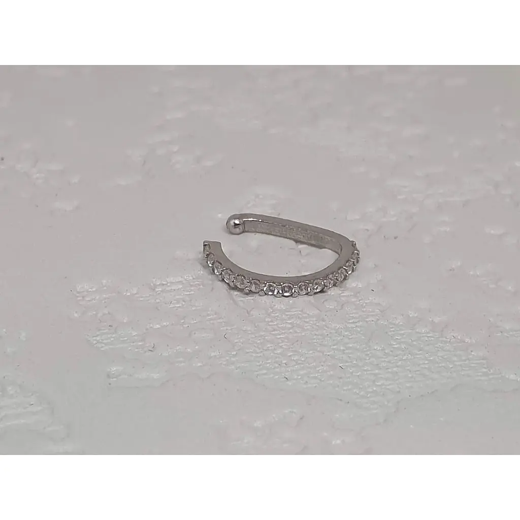 Серебряная серьга-пирсинг в нос Umax (без прокола, обманка). 7010U - фото 3