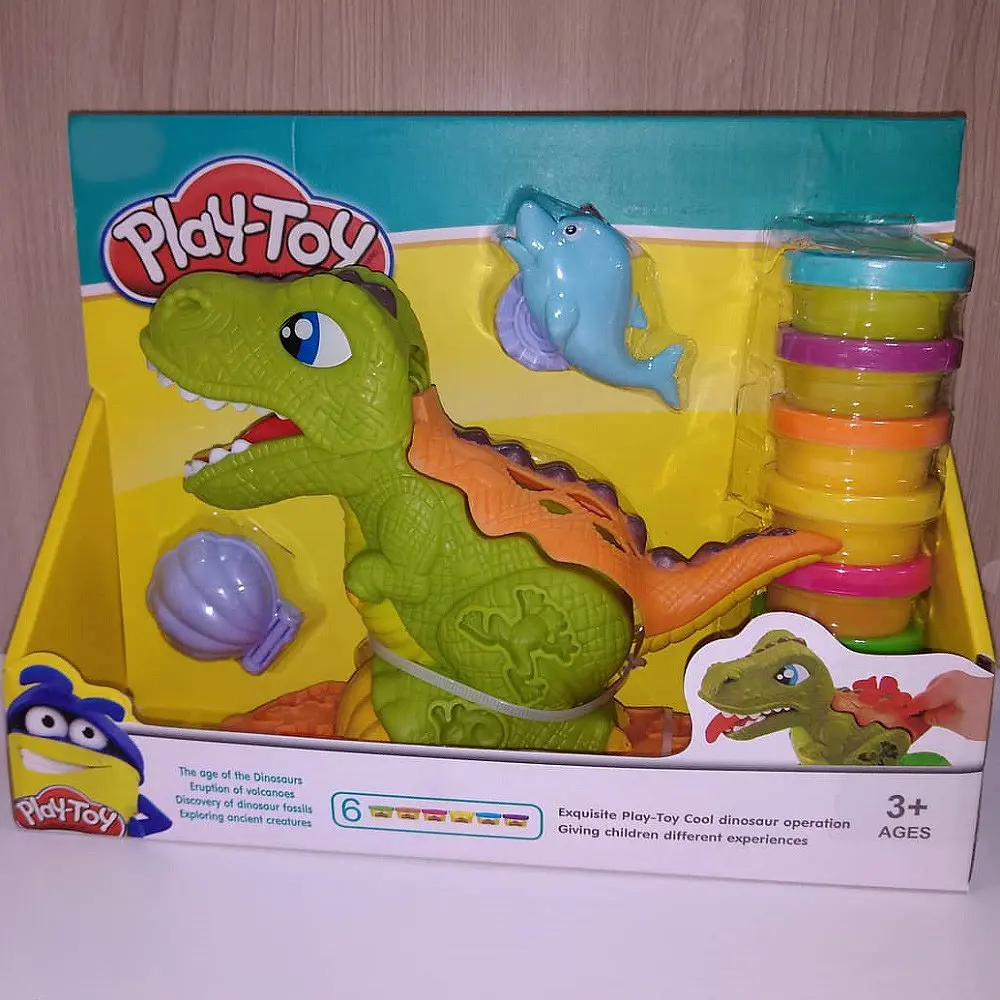 Дитячий набір для Ліпки з Пластиліну Play Toy Динозавр - фото 6