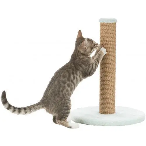 Когтеточка для котят Trixie Junior Столбик джут/плюш мятный/натуральный 30 x 42 см - фото 2
