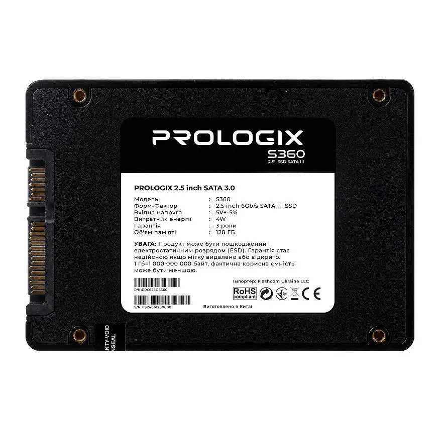SSD диск 128GB Prologix S-360 2.5 SATAIII TLC - фото 2