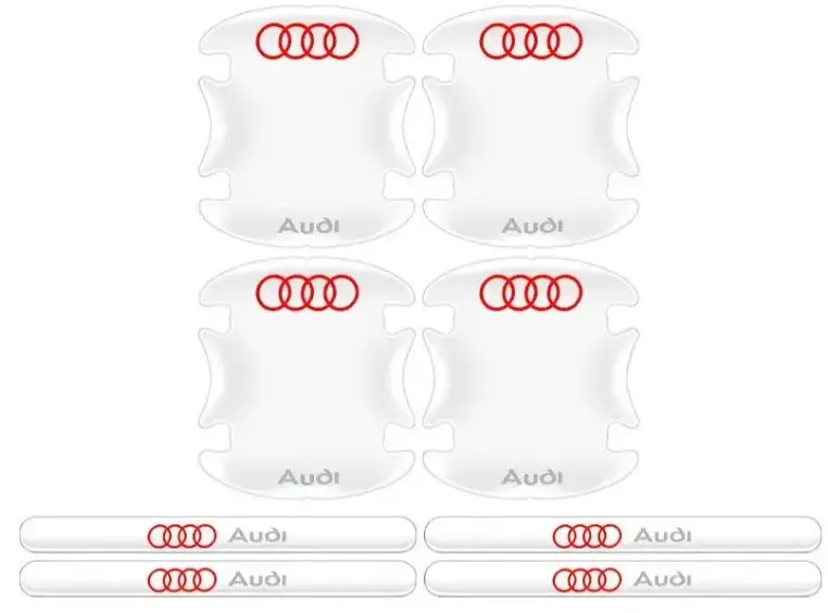 Комплект захисних плівок Нано під ручки авто (відбійник на дверях) Audi 8 шт - фото 5
