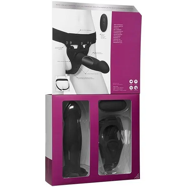 Страпон з вібрацією для чоловіків Doc Johnson Body Extensions Be Rique, 20 см - фото 6