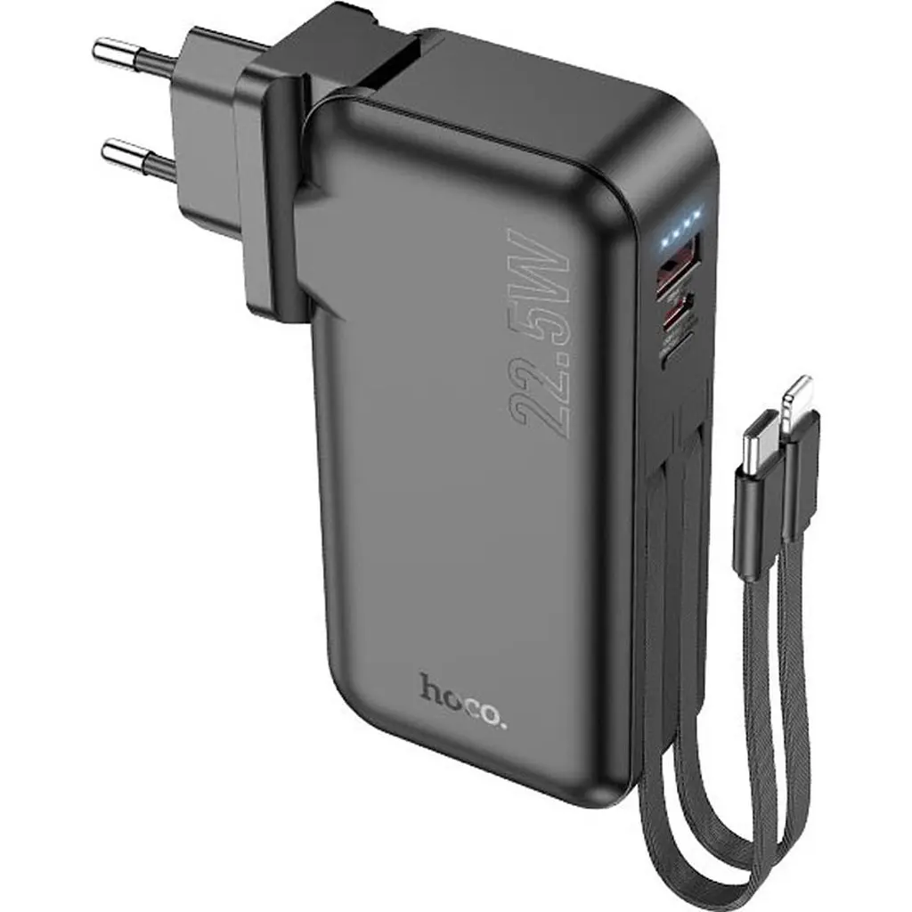 Зовнішній акумулятор Hoco J126 Travel 10000mAh 22.5W Black [615723] [107510] - фото 2