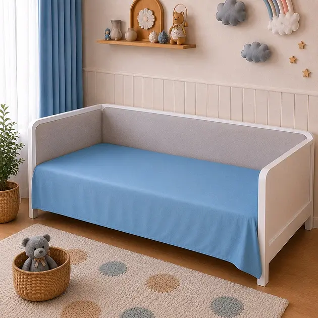 Дитяча постільна білизна LITTLE KIDS Poplin Line Green wave (2200012786376) - фото 4