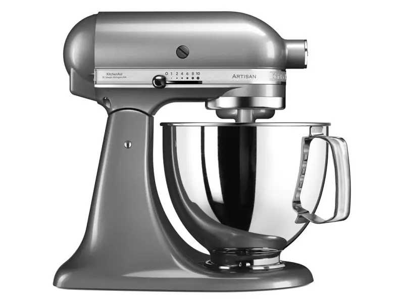 Кухонна машина KitchenAid Artisan 5KSM125ECU з відкидним блоком 4.8 л срібляста