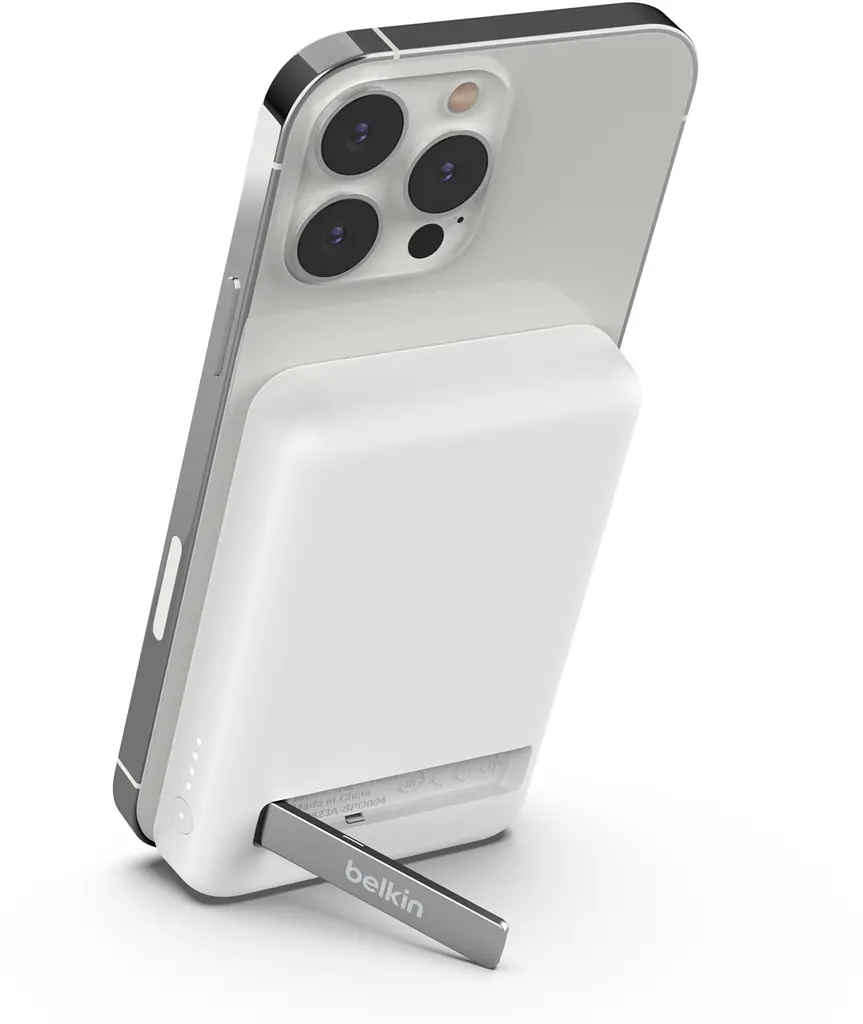 Портативний акумулятор із бездротовим заряджанням BPD004BTWT Power Bank Belkin Magnetic 5000 White - фото 6