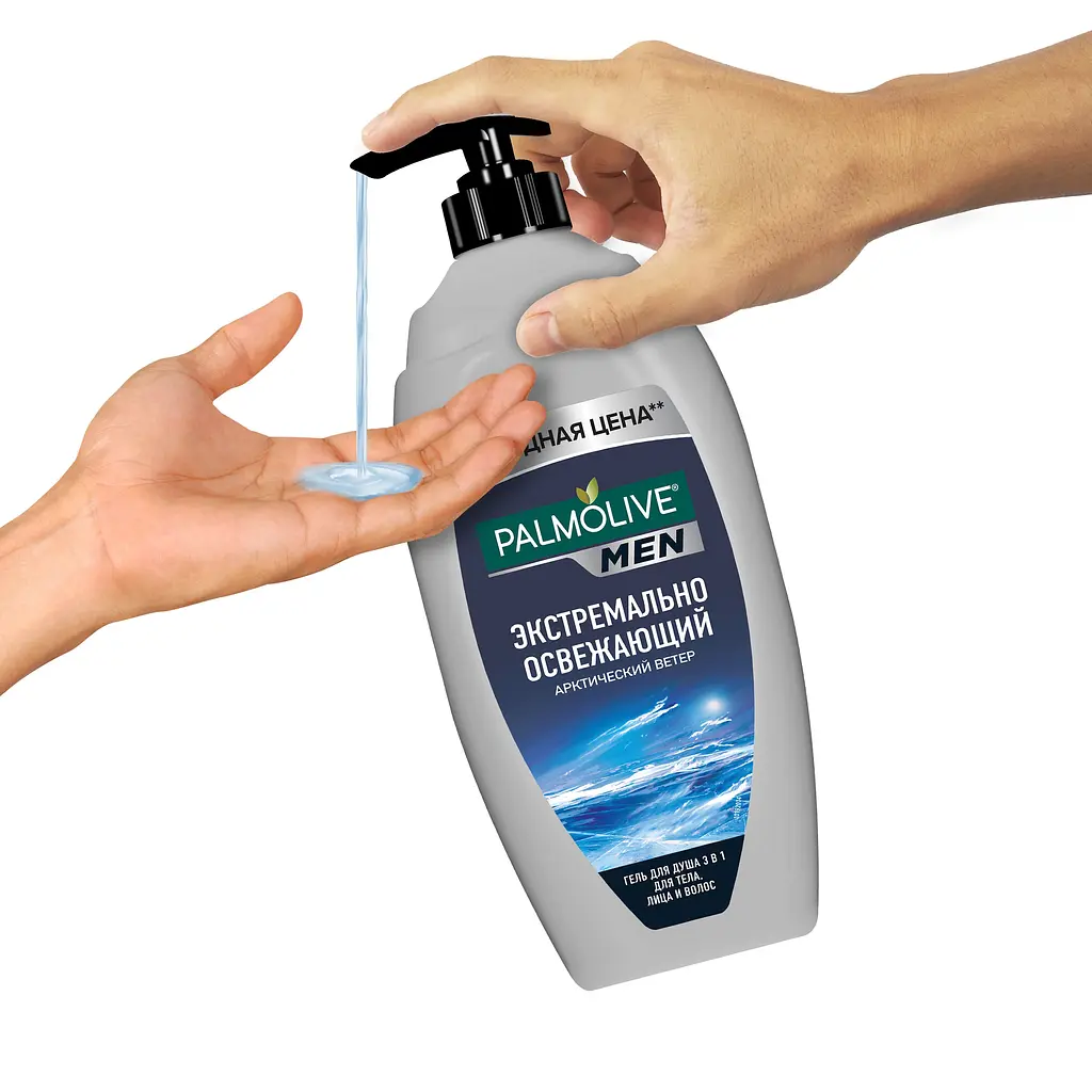 Гель для душу 3 в 1 Palmolive Men Екстремально освіжаючий Арктичний вітер, 750 мл - фото 4