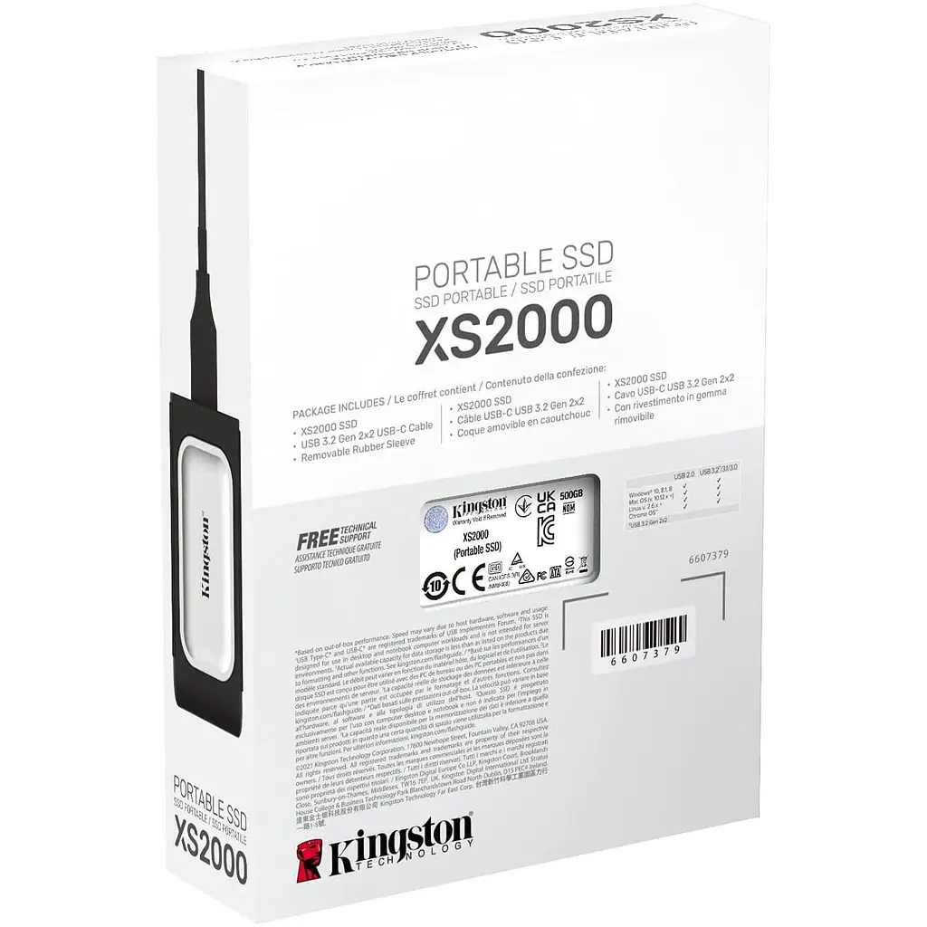 Портативний SSD Kingston 500GB USB 3.2 Gen 2x2 Type-C XS2000 - фото 6