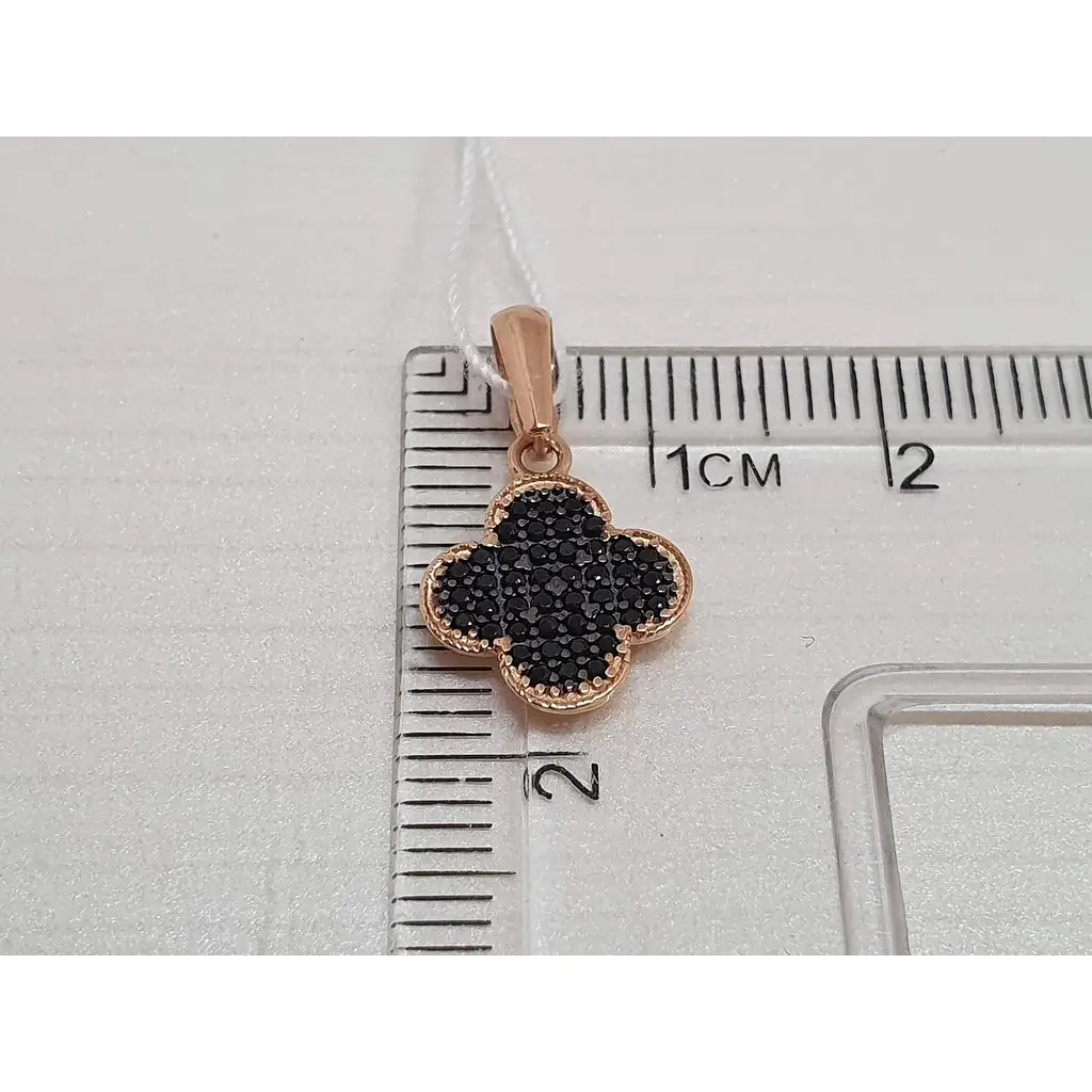 Золота підвіска Favoritum Конюшина з фіанітами. 311068_Ч - фото 4