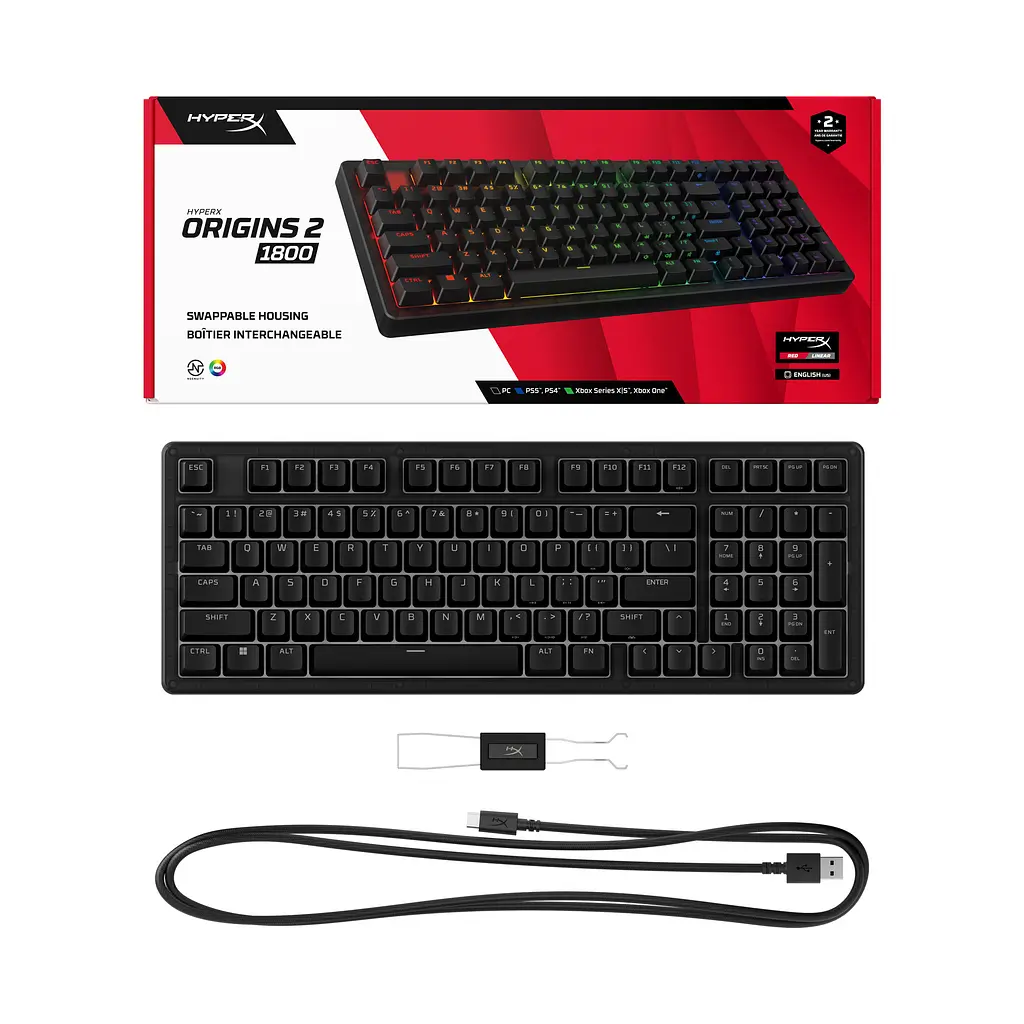 Клавіатура HyperX Origins 2 1800 HX Red USB Black (B4QS4AA) - фото 5