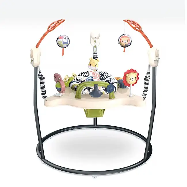 Дитячий ігровий центр Fisher-Price Jumperoo з підсвічуванням та звуком / Розвиваючий ігровий джемпер Бежевий - фото 2
