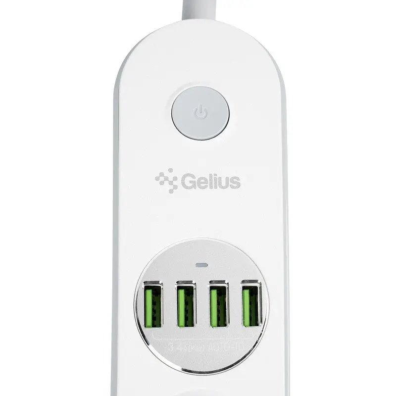 Мережевий фільтр Gelius G-Power GP-PS-001 (4 х розетки 4 х USB) White 2 м - фото 5