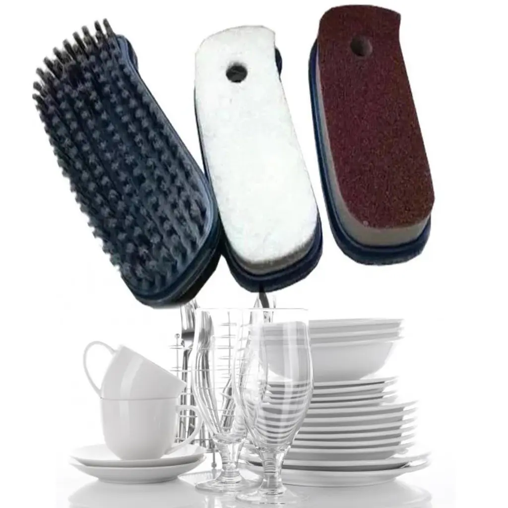 Набір щіток для миття та чистки Hudraulic Cleaning Brush універсальна кухонна чистяча, набір з 3 шт.