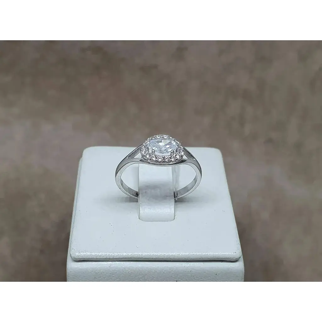 Серебряное кольцо Лазурит с фианитами. 15065р 17,5 - фото 2