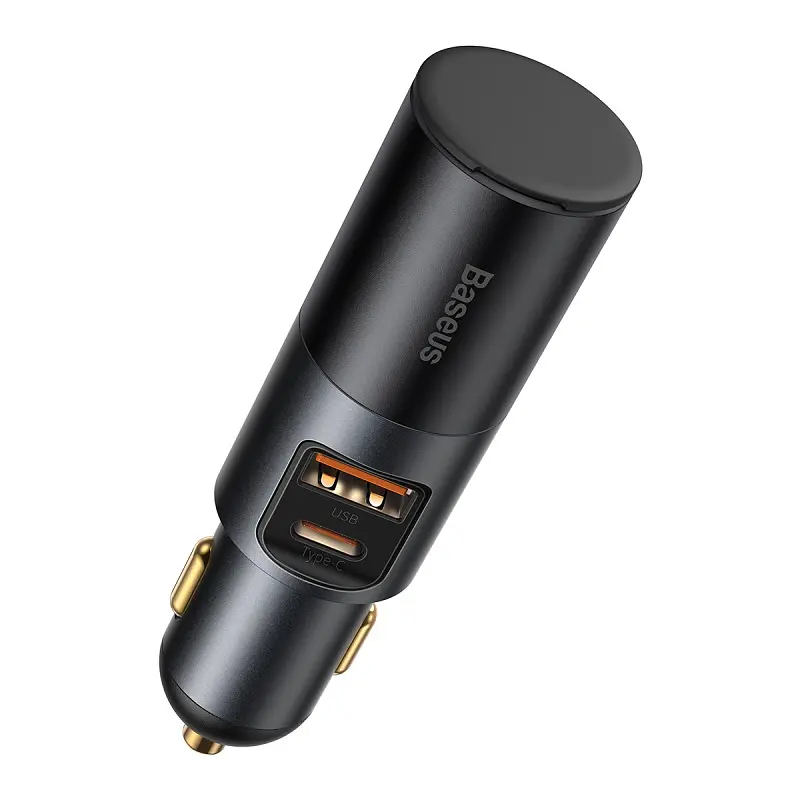 Автомобільний зарядний пристрій Baseus Share Together Lighter Expansion Port U+C 120W Gray (CCBT-C0G) [61085] - фото 6