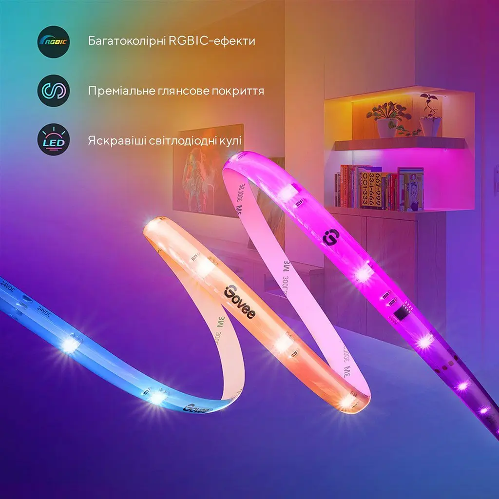 Светодиодная лента Govee H619С LED Strip Light With Protective Coating RGBIC 10м (H619C3D1) [145640] - фото 2