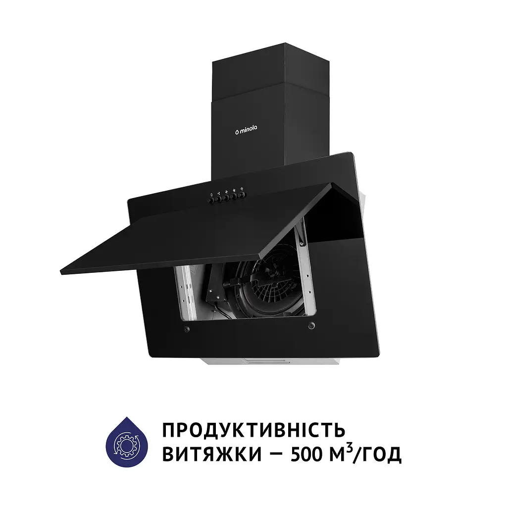 Витяжка декоративна похила MINOLA HDN 6124 BL LED - фото 7