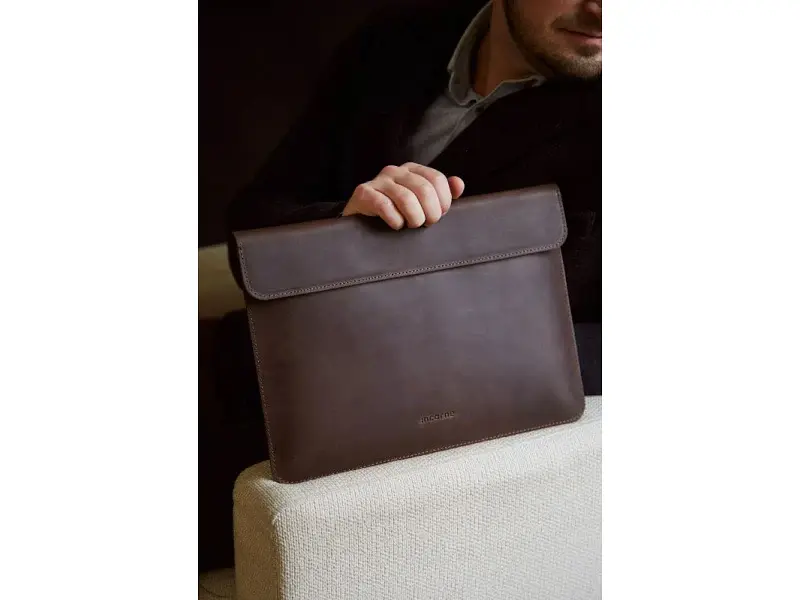 Чохол для ноутбука InCarne Klouz MacBook Air 15 2023-2025 (вінтажний) коричневий (klouz-brown-vintage-air-15) - фото 6