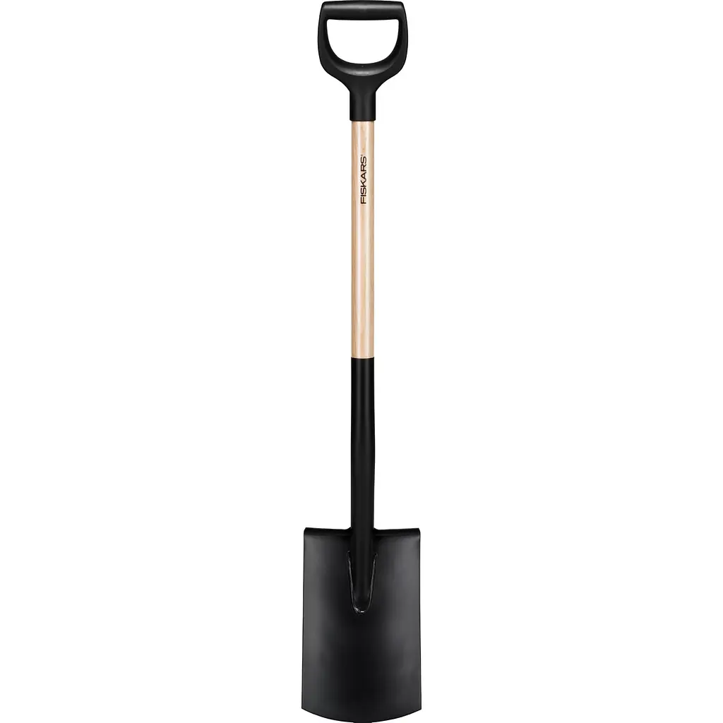 Лопата пряма Fiskars Solid з дерев'яною ручкою (1066722) - фото 2