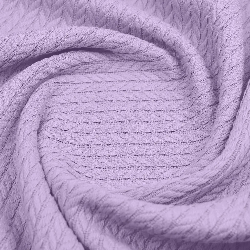 Плед покривало Cosas Lavander Knitted Braid 240х260 см косичка (Blanket_26Lavander_KnittedBraid_240x260) - фото 3
