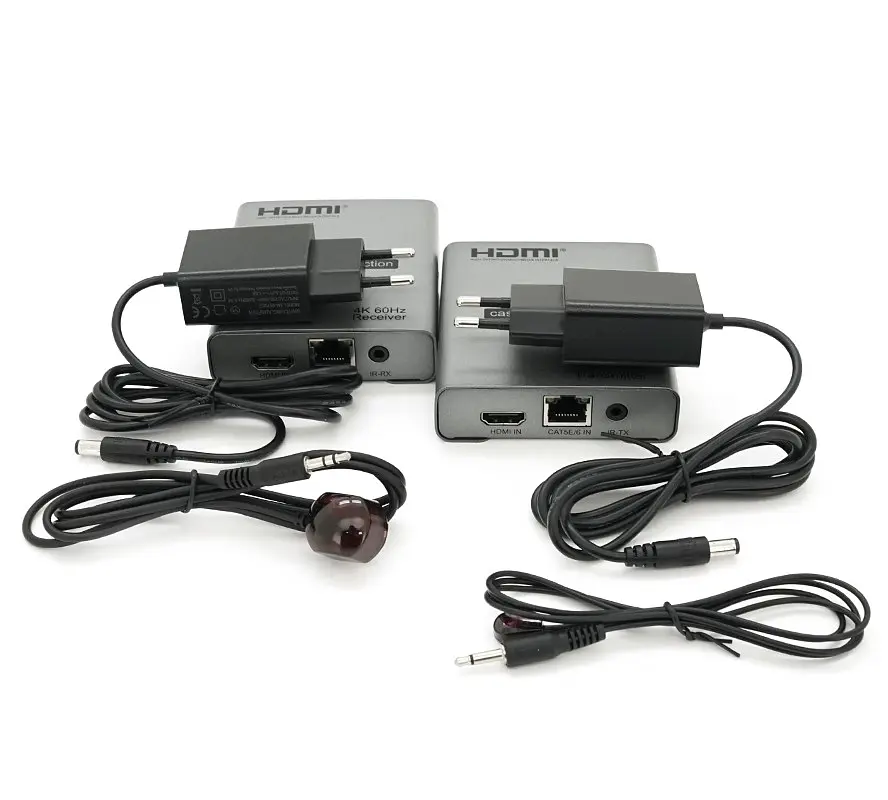 Активный удлинитель HDMI по витой паре Voltronic SCPE120-4K60hz RX/TX до 120 м - фото 2