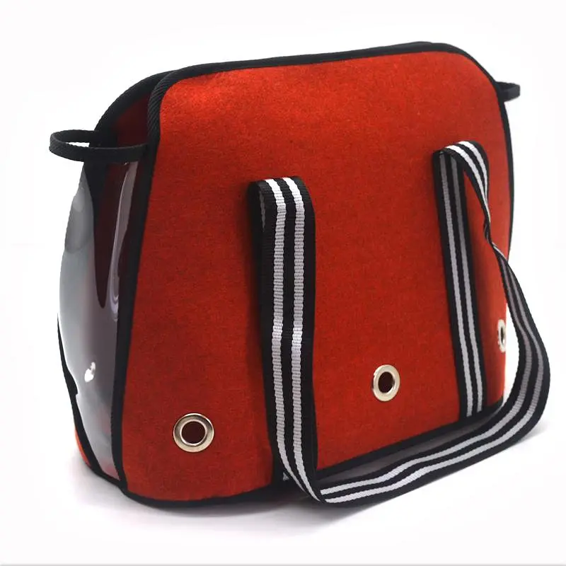 Сумка переноска Zoo-hunt для малых пород собак и кошек Олимп №0 22х32х31 см красная - фото 5