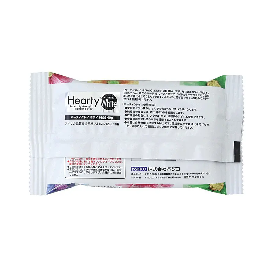 Пластика самозастигаюча Hearty Біла 40 г Padico (4902498712518) - фото 2