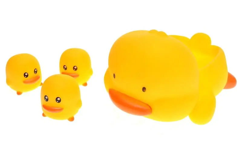 Набір іграшок для ванної страви Качки 613 4 штуки в сітці YG Toys