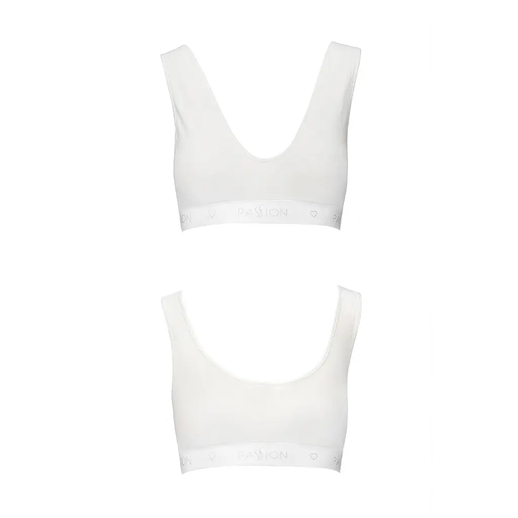 Спортивний топ з еластичної бавовни Passion PS005 TOP M, white - фото 5