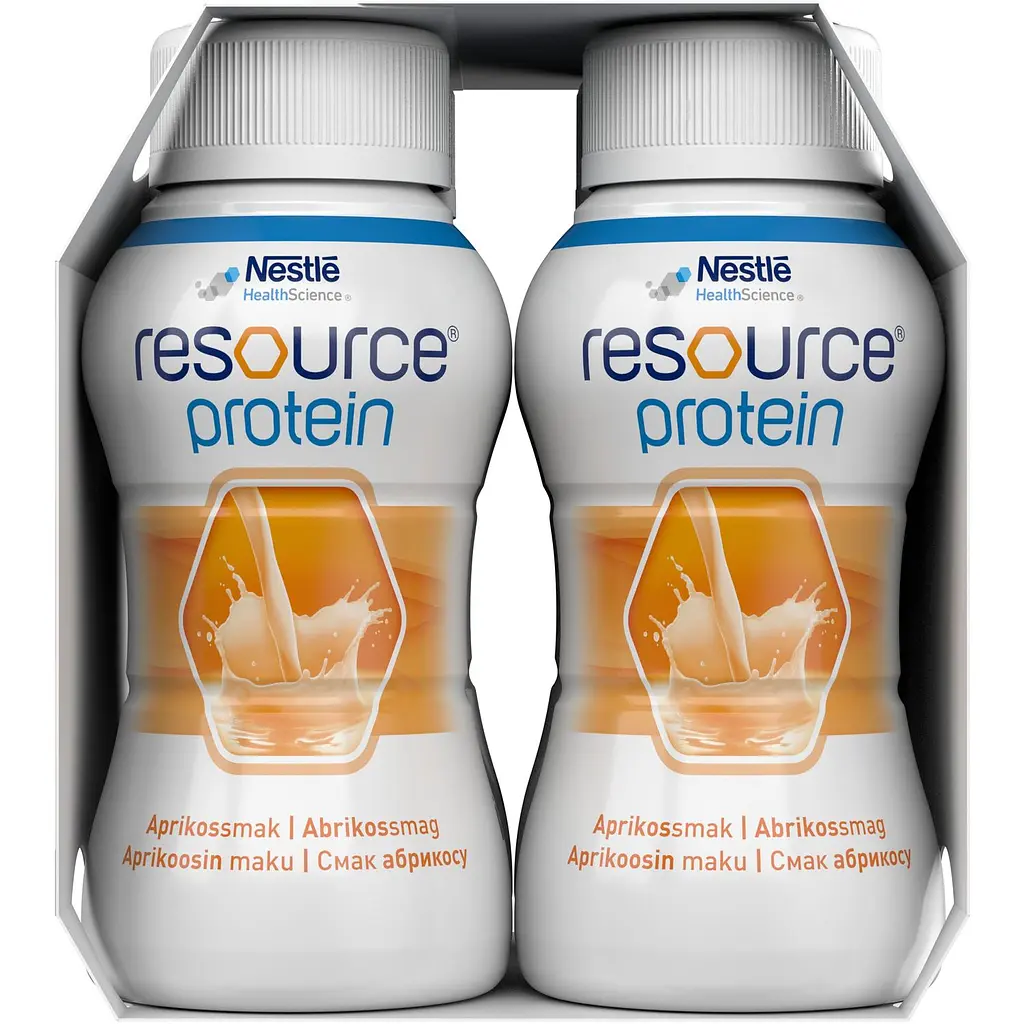 Готова молочна суміш Nestle Resource Protein Ресурс Протеїн, зі смаком абрикосу, 800 мл (4 шт по 200 мл) - фото 7