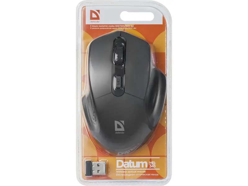 Миша Defender Datum MB-345 Wireless Black (52345) - фото 4
