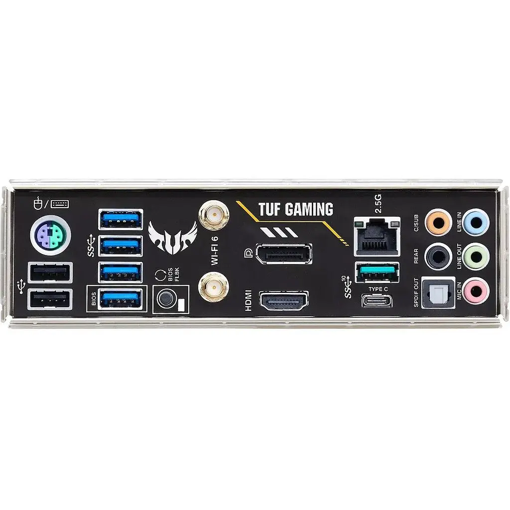 Материнська плата Asus TUF Gaming AM4 (B550) B550M-PLUS WIFI II, B550, 4xDDR4, CrossFire, Int.Video(CPU), 4xSATA3, 2xM.2, 1xPCI-E 16x 4.0, 1xPCI-E 16x 3.0, 1xPCI-E 1x 3.0, ALC S1200A, RTL8125B, WiFi 6, Bluetooth 5.2, 8xUSB3.2/6xUSB2.0, HDMI/DP, MicroATX - фото 6