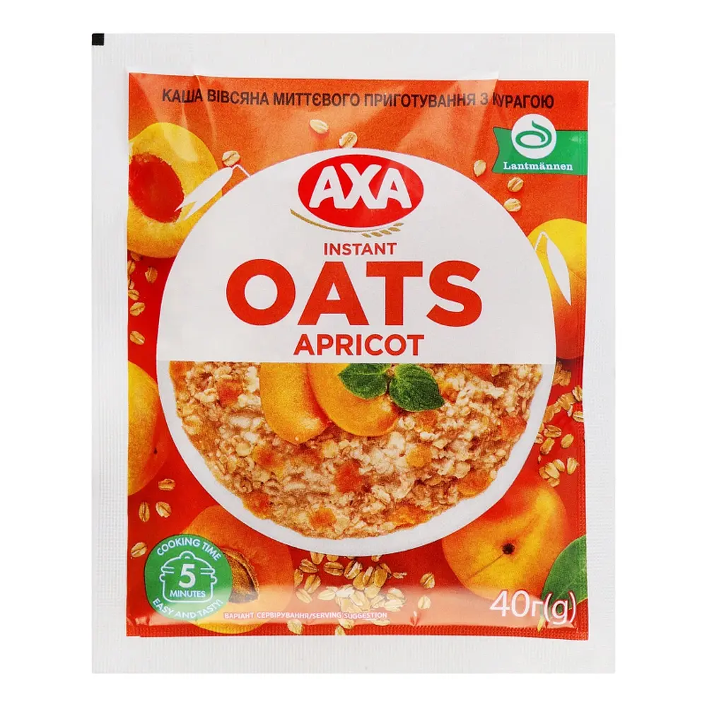 Упаковка каші АХА з курагою 40 г х 20 шт