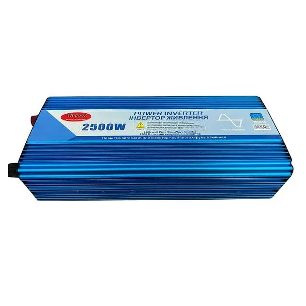 Преобразователь постоянного тока Power Inverter Wimpex авто инвертор 12В-220В WX-2510 2500W Синий - фото 2