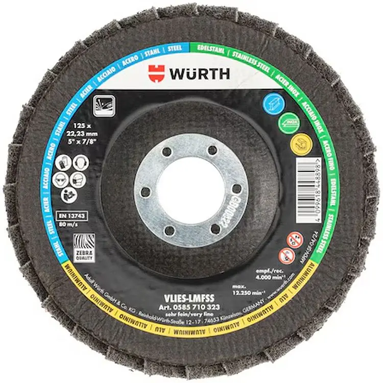 Диск пелюстковий Wurth Red Perfect 3D Veryfine Zebra флісовий D125 22.23 мм (585710323)