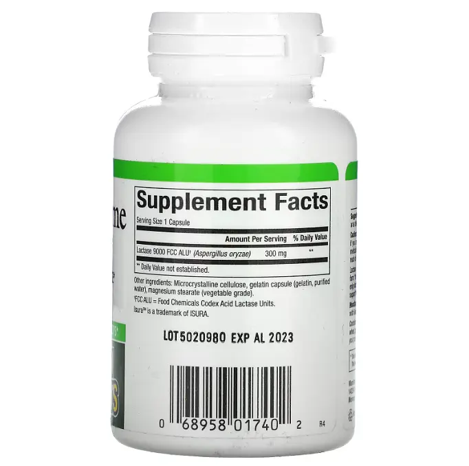 Ензими Lactase Enzyme 300 mg 60 капсул Natural Factors vit0006017 - фото 2