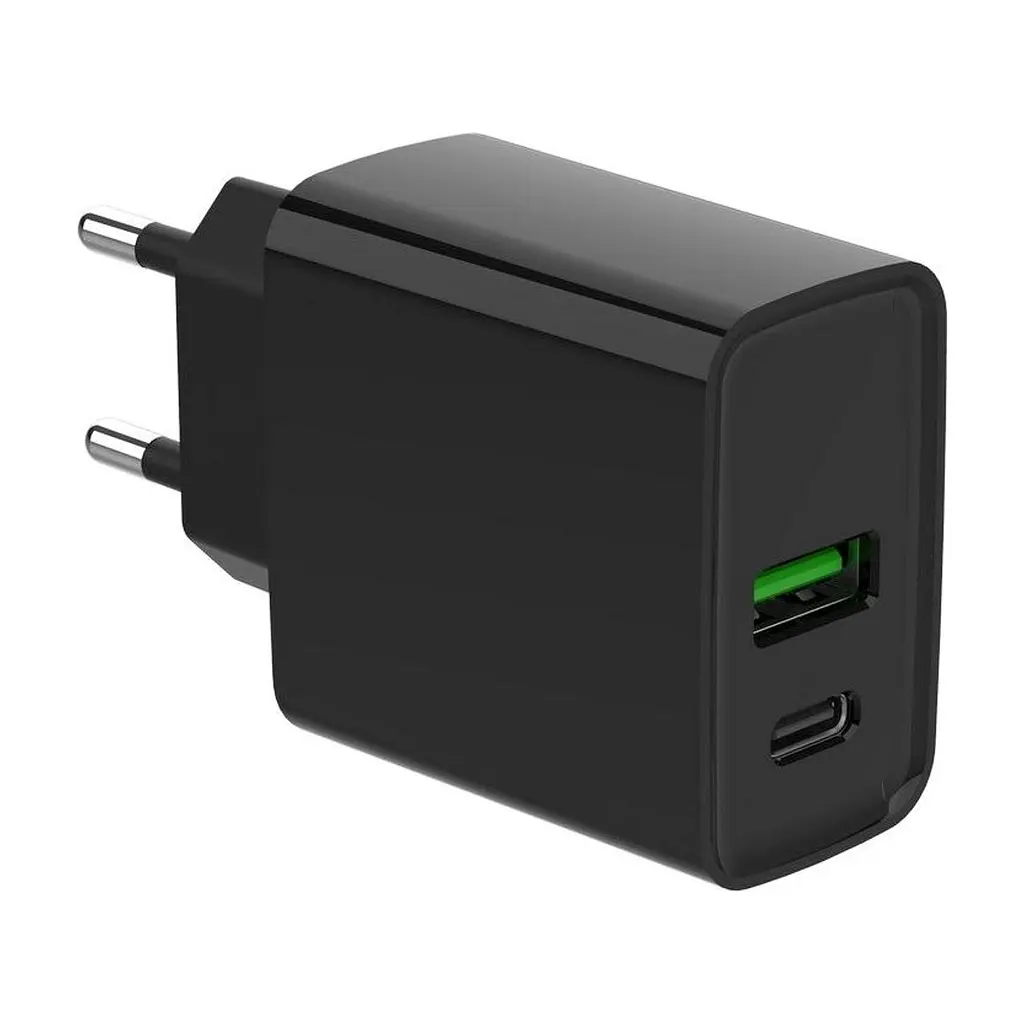Зарядний пристрій Gembird 1xUSB-A + 1 Type-C (PD20Вт + QC3.0 18Вт) black (TA-UC-PDQC20-01-BK) - фото 5