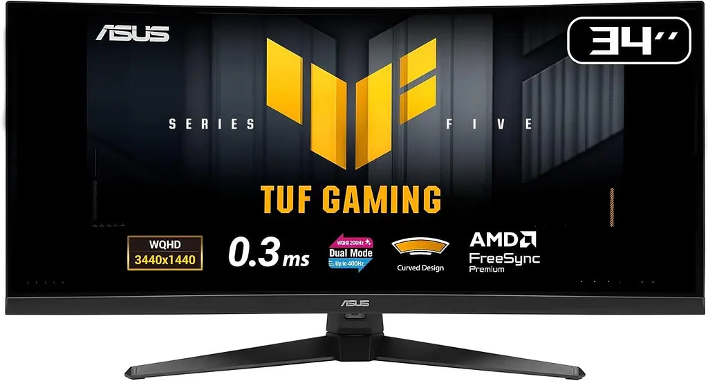 Монітор 34" ASUS TUF Gaming VG34WQ5A Curved Dual Mode (90LM0CP1-B01171) 3440x1440 (Ultra-Wide 2K) VA 200/400 Hz