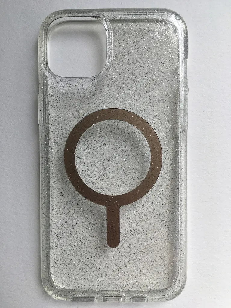 Чохол прозорий протиударний із блискітками Speck Presidio Clear Glitter MagSafe 150121-9221 для iPhone 14 Plus/15 Plus (6.7") - фото 9