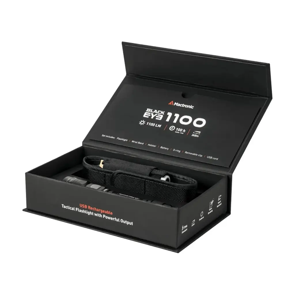 Ліхтар Mactronic тактичний Black Eye 1100 (1100 Lm) Recharg Type-C (THH0048) - фото 2