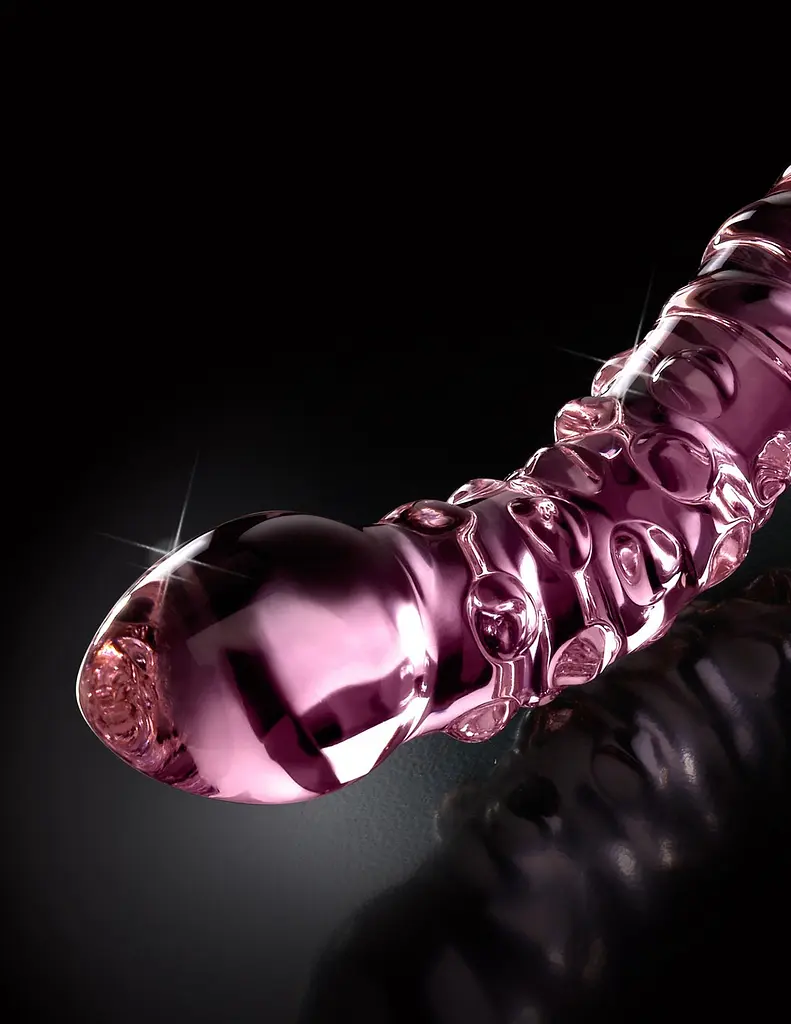 Двосторонній фалоімітатор Icicles Model 55 19.5 см (рожевий) - фото 8