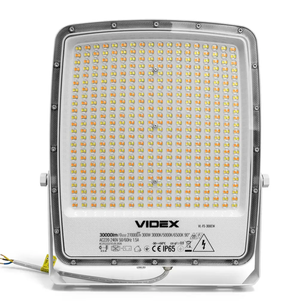 Прожектор Videx F5 300W 3000-5000-6500K 230V White (VL-F5-300CW) - фото 2