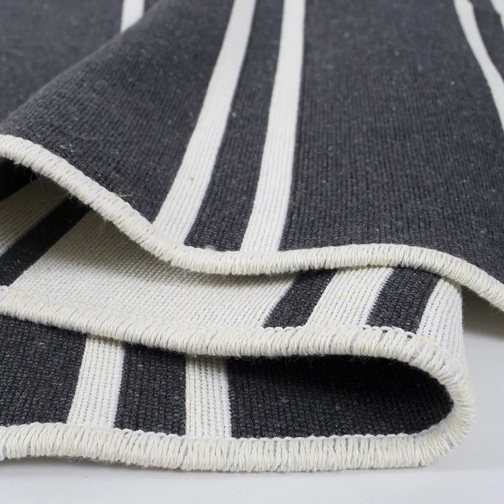 Ковер Lotus Home - Infinity Stripe антрацит двусторонний 80x150 - фото 4