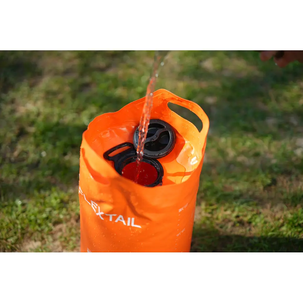 Душ портативний із ємністю та насосом Flextail Tiny Shower Bucket, 20л, помаранчевий - фото 7