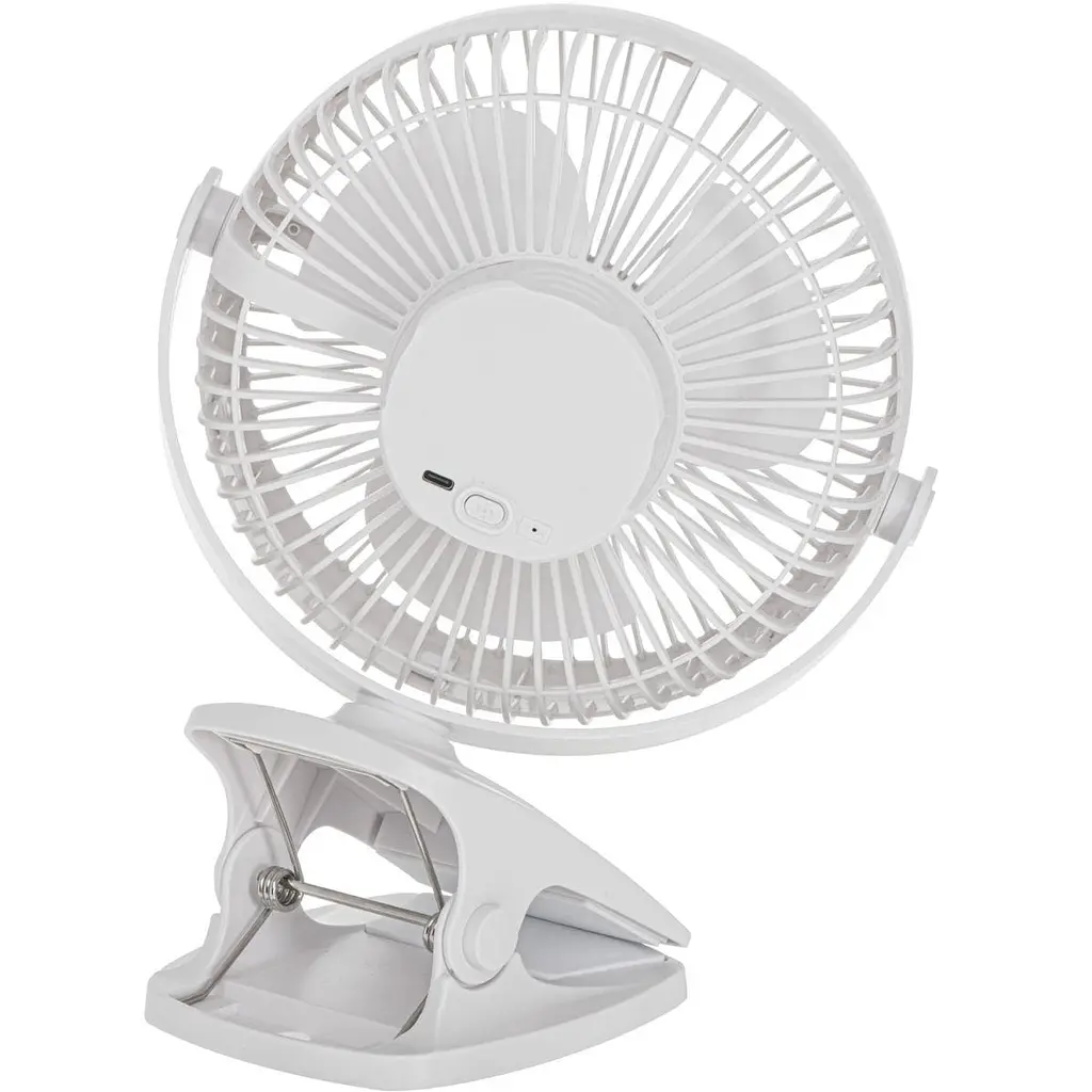 Вентилятор AdlerAD 7342 white настільний/ акумуляторний/ 5Вт/ D=15.5см/ USB-C/ білий (AD7342W)