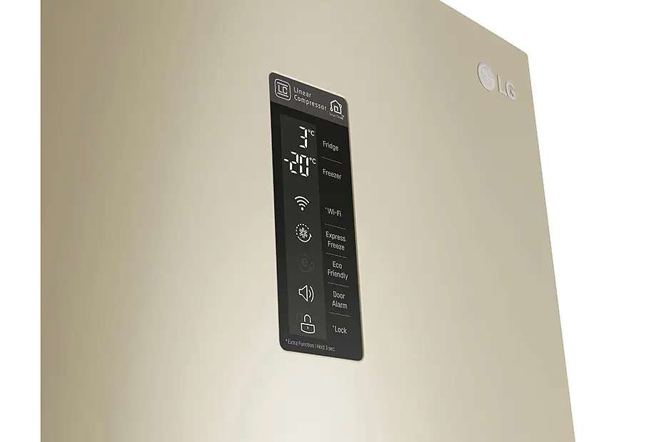Холодильник LG GW-B499SEFZ 2 м 360 л А ++ Total No Frost лінійний компресор зовнішній дисплей бежевий - фото 4