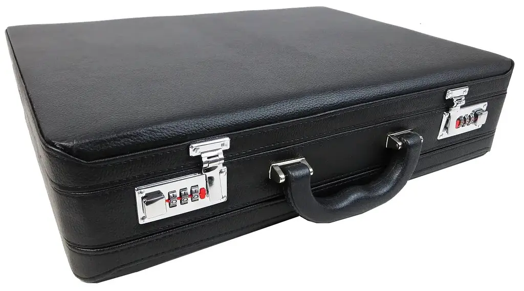 Дипломат чоловічий Portfolio 44х33х11 см Чорний (D17604) - фото 2