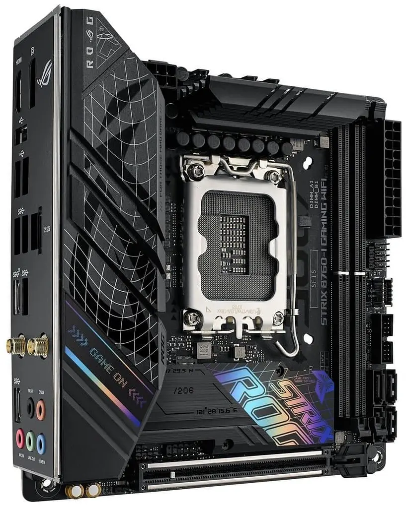 Материнська плата ASUS ROG STRIX B760-I GAMING WIFI (ROG STRIX B760-I GAMING WIFI) (Socket 1700, Intel B760, Mini-ITX) - фото 3