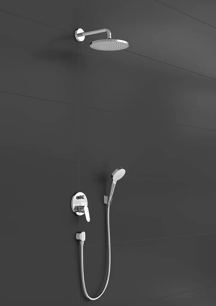 Душова система прихованого монтажу Hansgrohe Crometta S 240 1jet Focus Chrome 27958000, Хром - фото 2