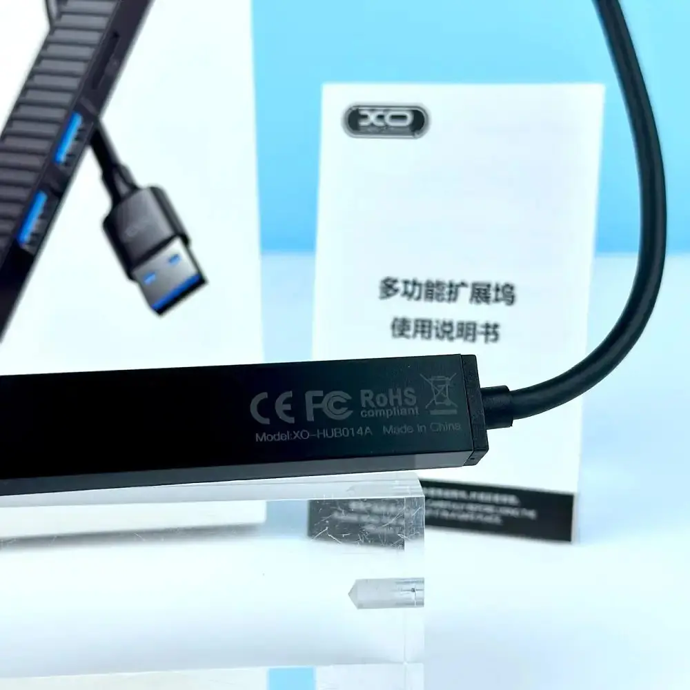 Хаб разветвитель юбка XO Hub014A на 3 порта Usb + microSD - фото 4